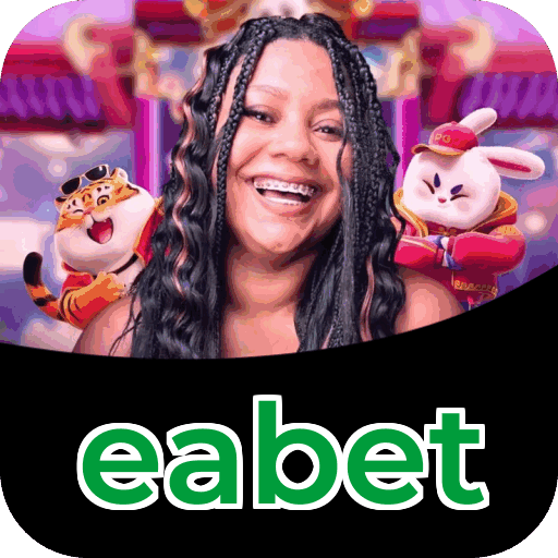 Interface do aplicativo eabet mostrando jogos disponíveis no iOS e Android